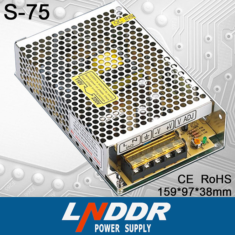 生產供應S-75W-24V單路輸出 開關電源 led電源廠家 24V直流電源